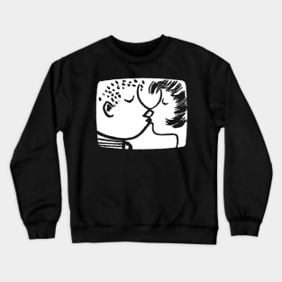 Kissing Illustration Design Crewneck Sweatshirt